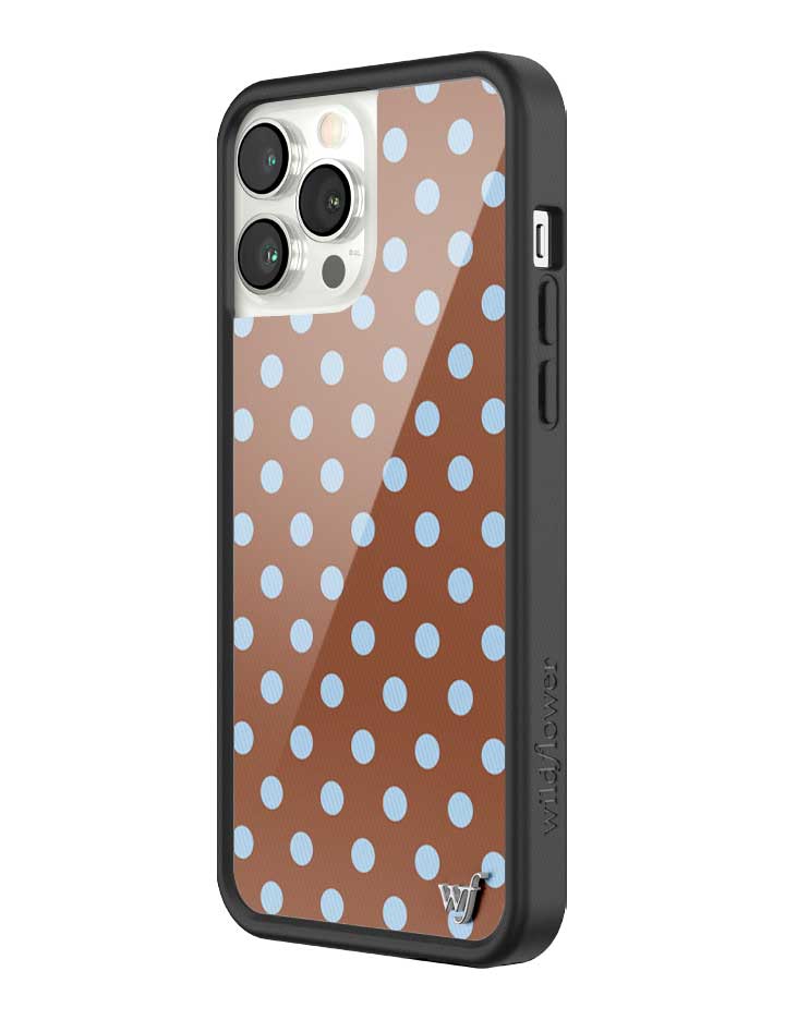 Polka Dot | Brown and Blue iPhone Case from Wildflower Cases