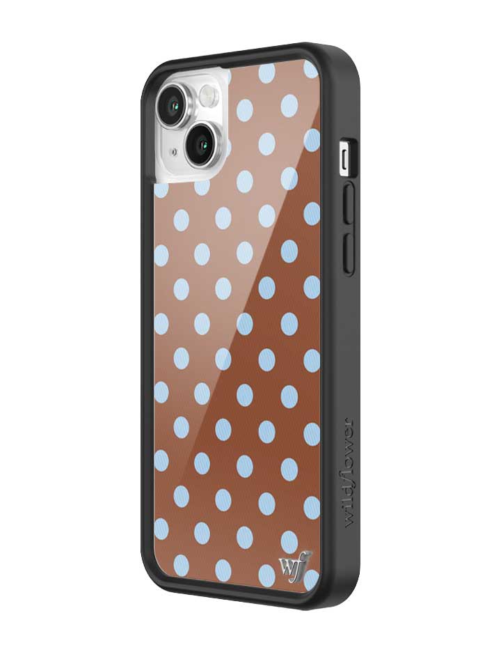 Polka Dot | Brown and Blue iPhone Case from Wildflower Cases