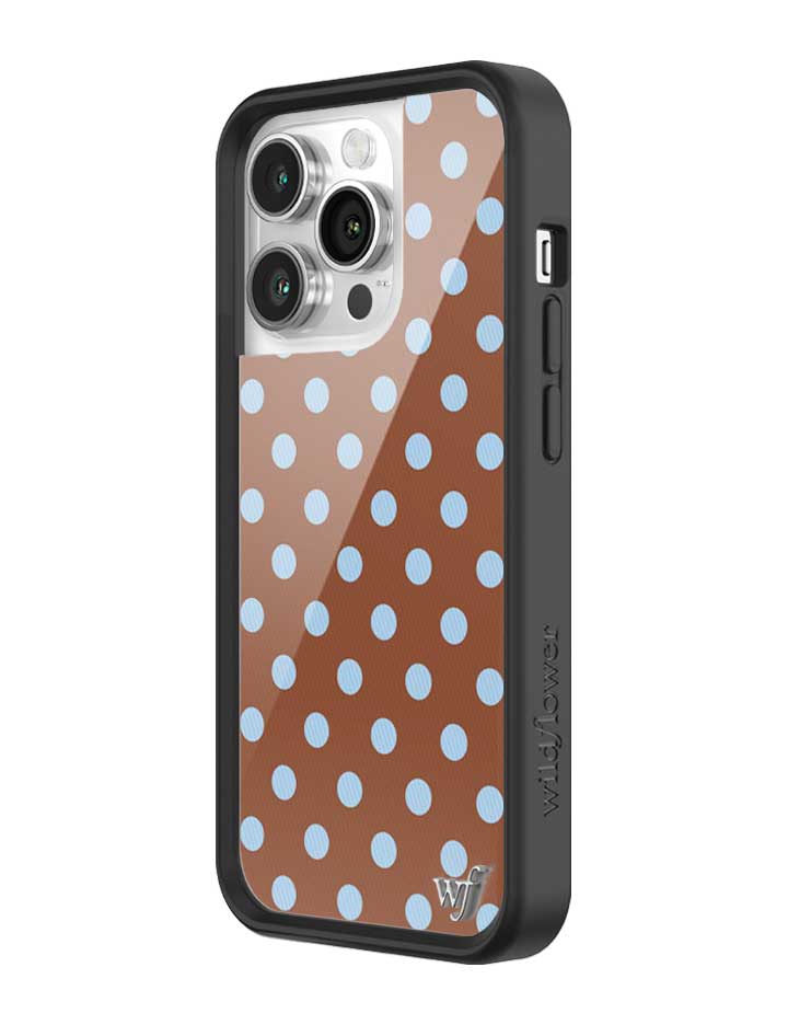 Polka Dot | Brown and Blue iPhone Case from Wildflower Cases