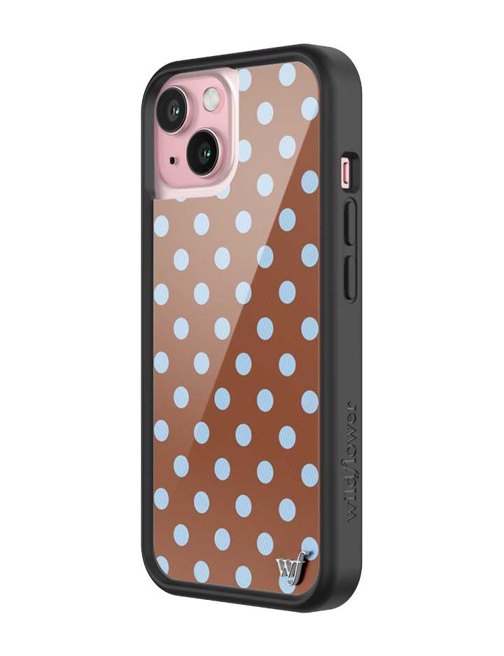 Polka Dot | Brown and Blue iPhone Case from Wildflower Cases