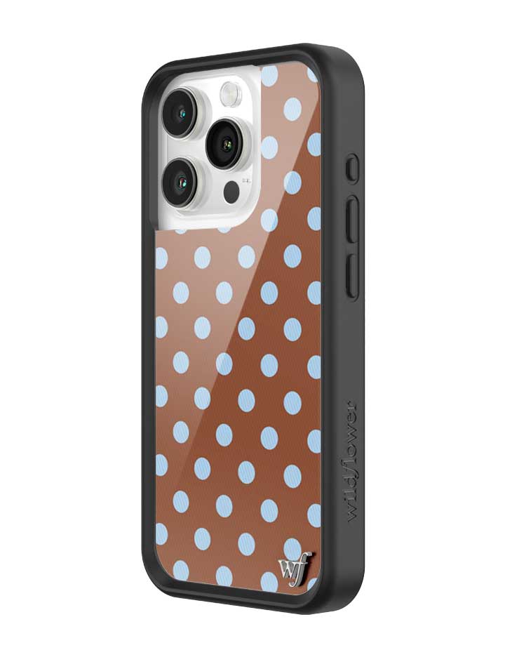 Polka Dot | Brown and Blue iPhone Case from Wildflower Cases