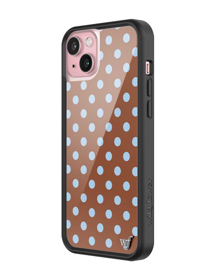 Polka Dot | Brown and Blue iPhone Case from Wildflower Cases