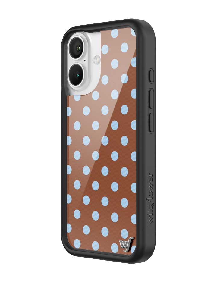 Polka Dot | Brown and Blue iPhone Case from Wildflower Cases