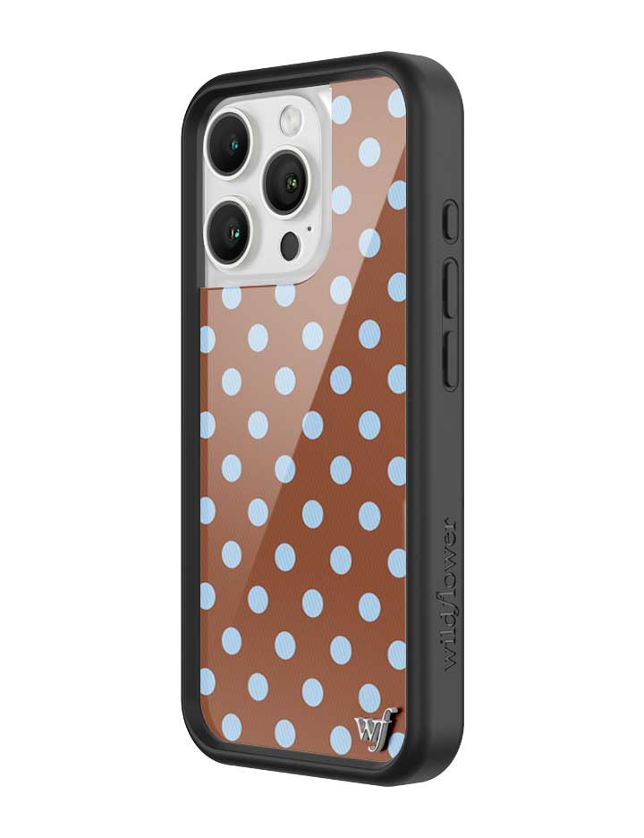 Polka Dot | Brown and Blue iPhone Case from Wildflower Cases