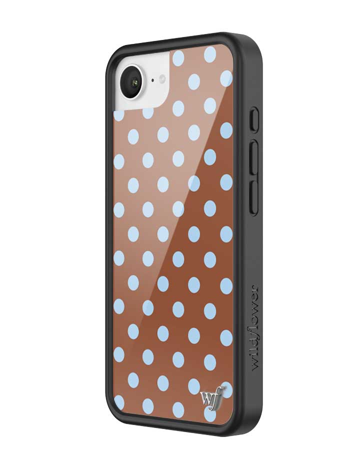 Polka Dot | Brown and Blue iPhone Case from Wildflower Cases