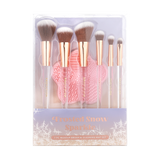 Frosted Snow Sparkle | 7 PC Makeup Brush & Cleaning Mat Set from Profusion Cosmetics