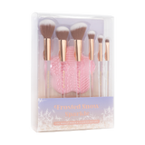 Frosted Snow Sparkle | 7 PC Makeup Brush & Cleaning Mat Set from Profusion Cosmetics