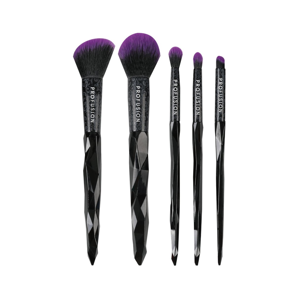Mystic Blend-5 PC Face & Eye Brush Set from Profusion Cosmetics