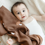 Luxury Knit Mushroom Swaddle Baby Blanket from Bleu La La