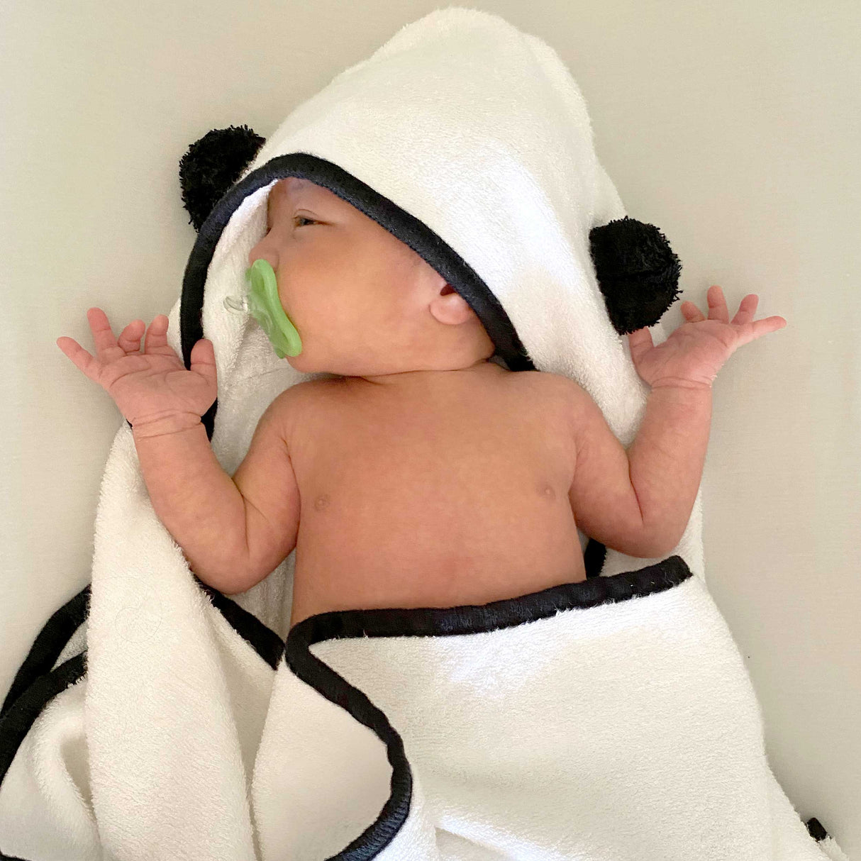 Panda Baby Bath Essentials 8pc Baby Gift Set - White/Black - Final Sale/No Returns from BedVoyage
