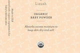 ORGANIC BABY POWDER - Talc Free from Lizush