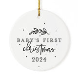 Baby's First Christmas with Year Christmas Ornament from The Cotton & Canvas Co.
