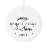 Baby's First Christmas with Year Christmas Ornament from The Cotton & Canvas Co.