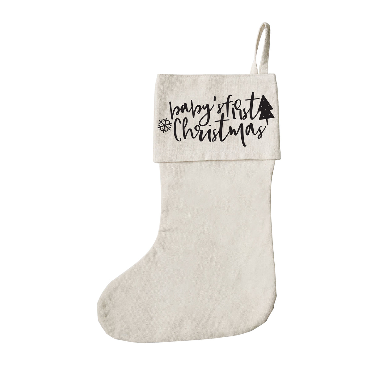 Baby's First Christmas Cotton Canvas Stocking from The Cotton & Canvas Co.