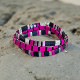 BAD GIRL - 3 Tila Bead Bracelet Stack from Mack & Rex