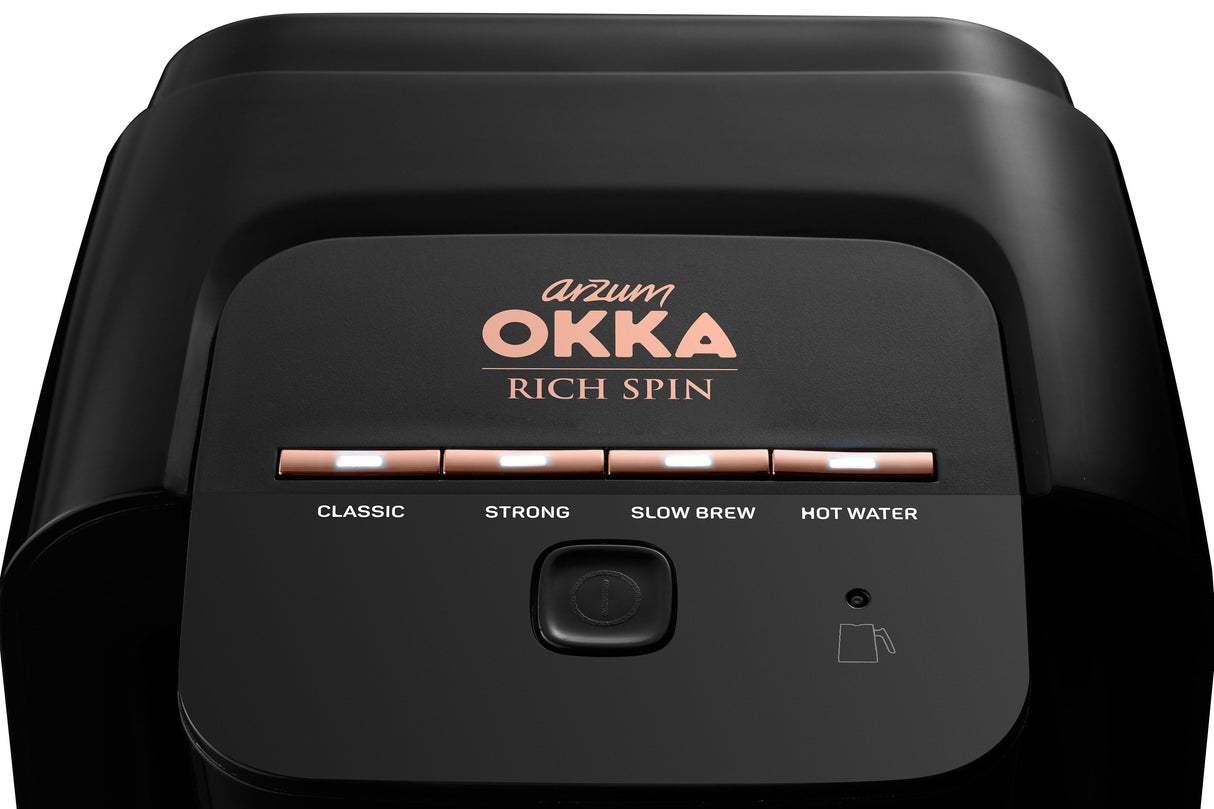 Arzum Okka Rich Automatic Turkish Coffee and Hot Beverage Maker, Velvetiser, 120V, Black/Chrome from Arzum Okka USA
