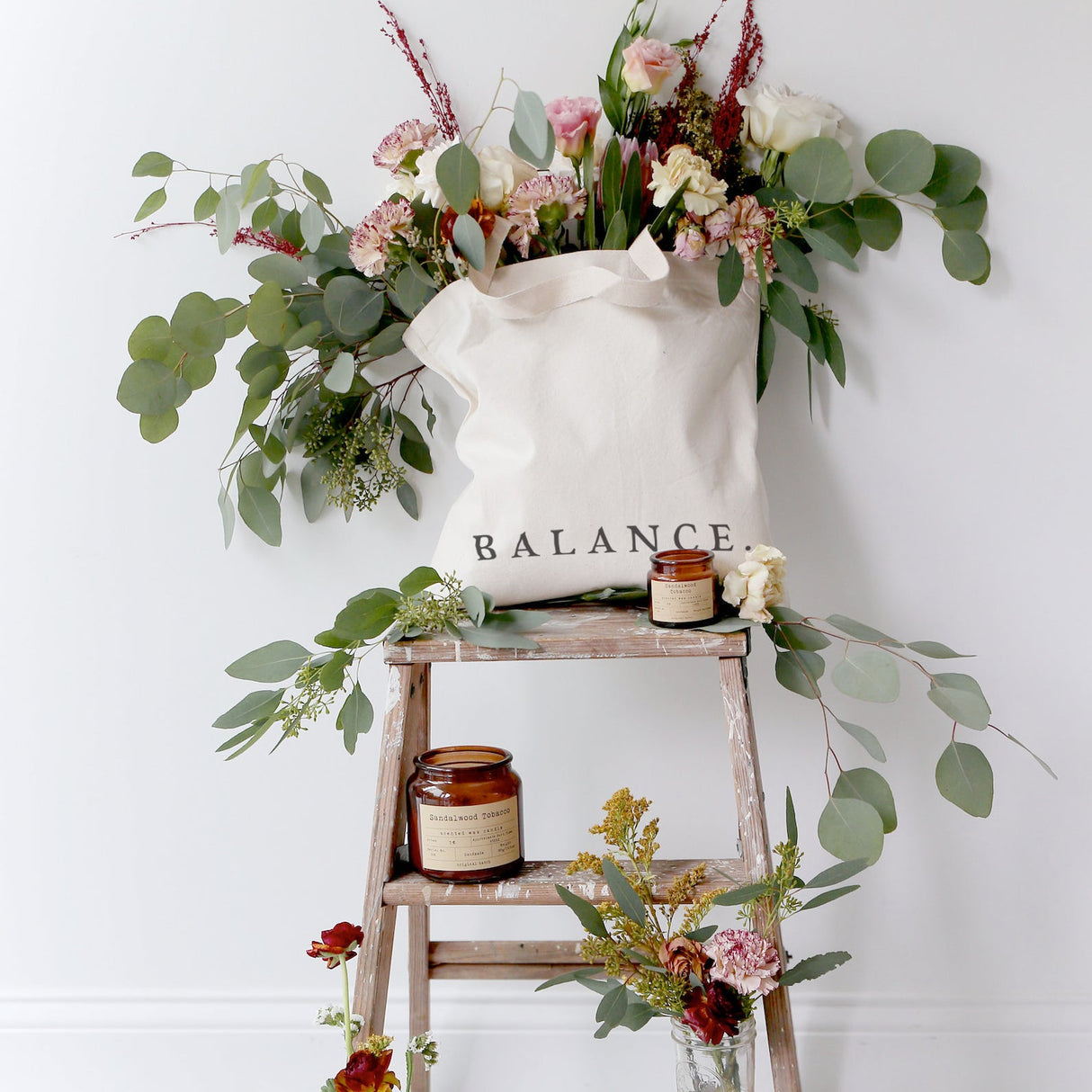Balance Gym Cotton Canvas Tote Bag from The Cotton & Canvas Co.
