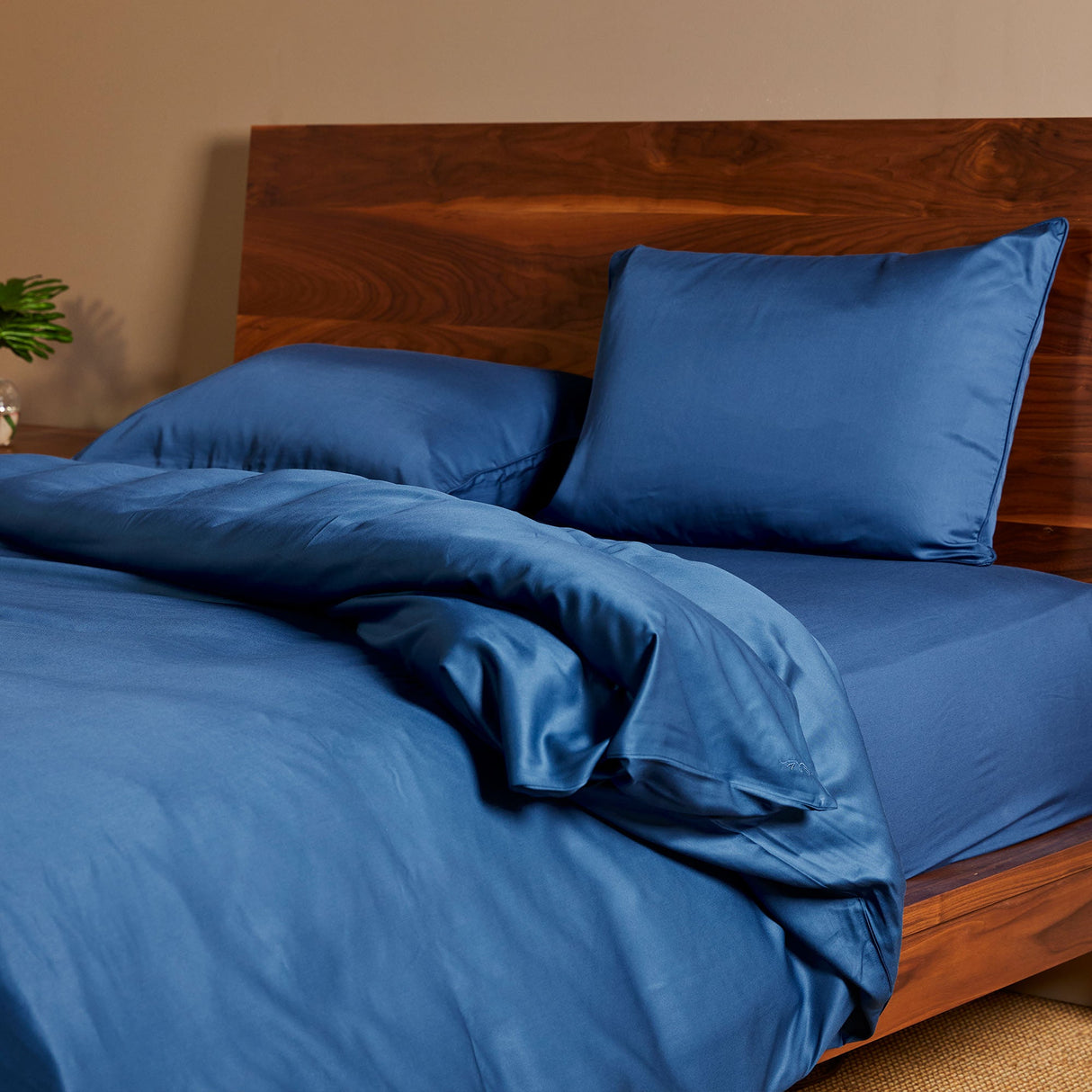 Bamboo Duvet Cover with Shams 3 Piece Set - Indigo from BedVoyage