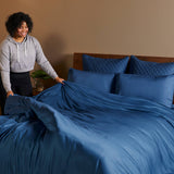 Bamboo Duvet Cover with Shams 3 Piece Set - Indigo from BedVoyage