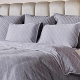 Bamboo Duvet Cover - Platinum Geo - Final Sale/No Returns from BedVoyage