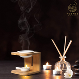 Creative Bamboo Essential Oil Burner from incenseocean