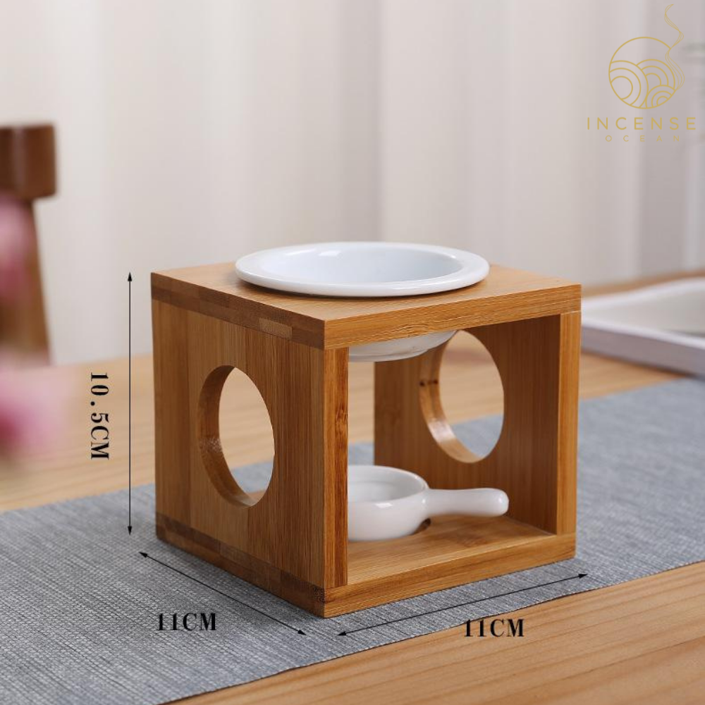 Creative Bamboo Essential Oil Burner from incenseocean