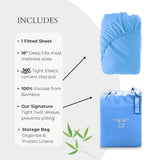 Bamboo Fitted Sheet - Ocean from BedVoyage
