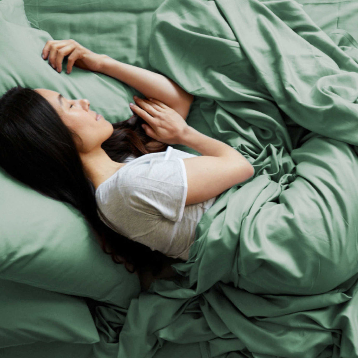 Bamboo Fitted Sheet - Seaglass from BedVoyage