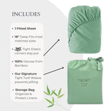 Bamboo Fitted Sheet - Seaglass from BedVoyage