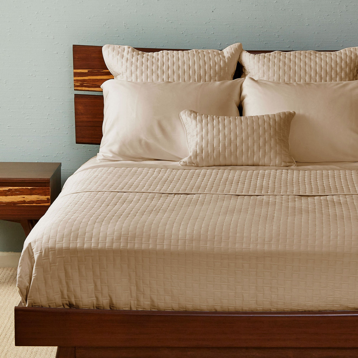 Bamboo Quilted Coverlet- Champagne - Final Sale/No Returns from BedVoyage