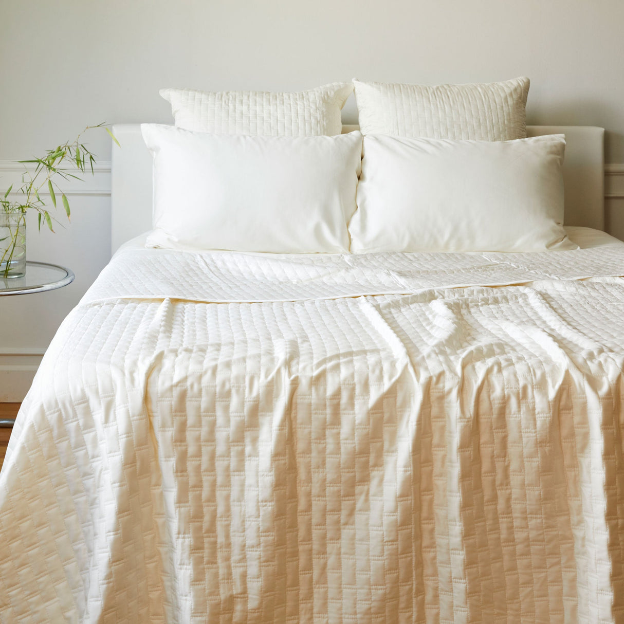 Bamboo Quilted Coverlet - Ivory from BedVoyage