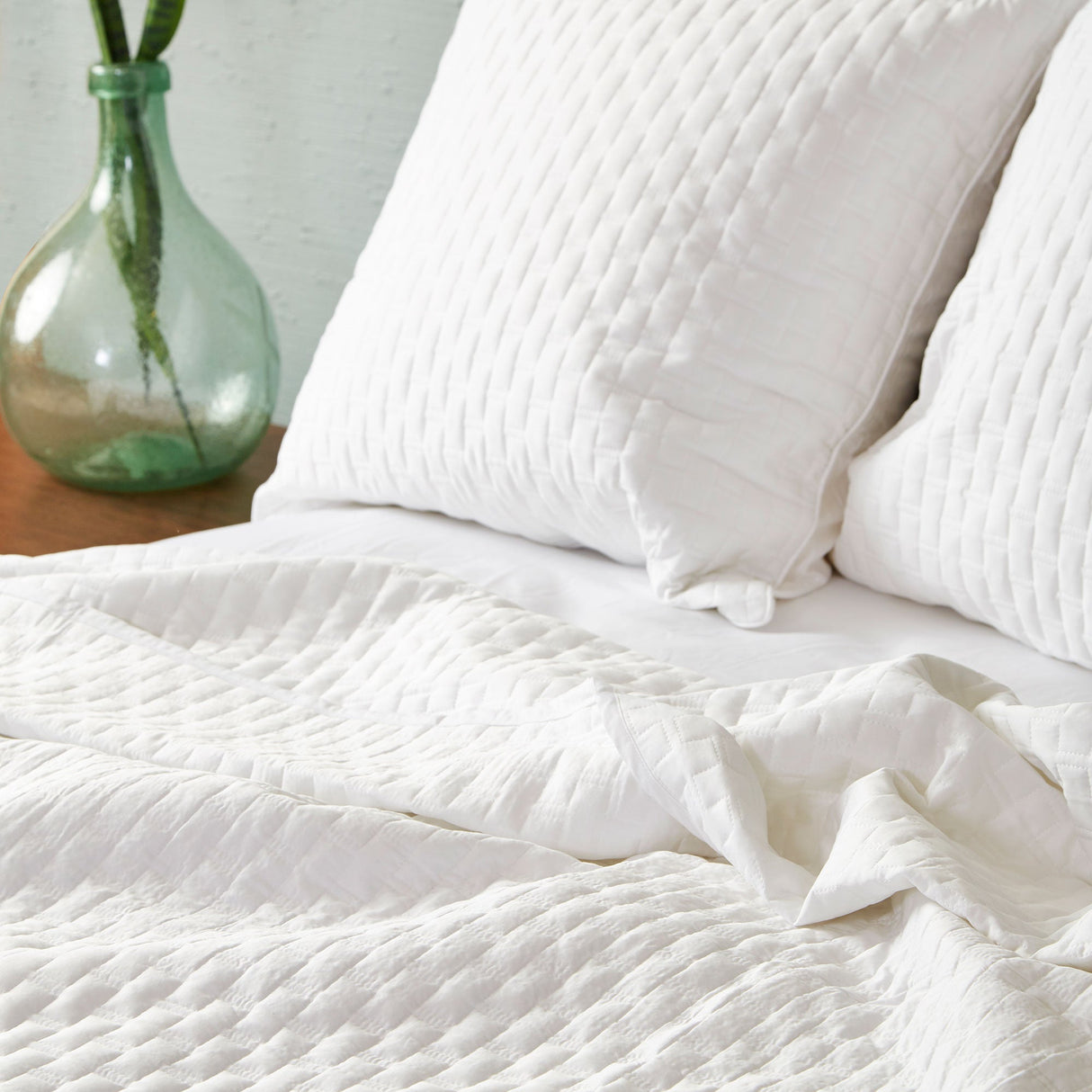 Bamboo Quilted Coverlet- White from BedVoyage