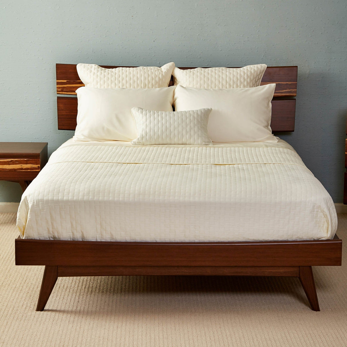 Bamboo Quilted Decorative Pillow - Ivory from BedVoyage