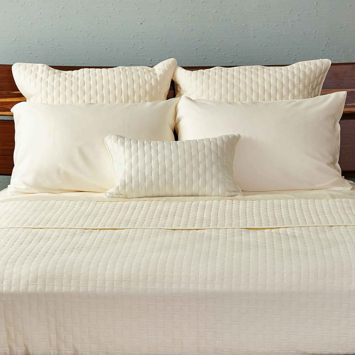 Bamboo Quilted Decorative Pillow - Ivory from BedVoyage