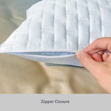 Bamboo Quilted Decorative Pillow - Platinum from BedVoyage