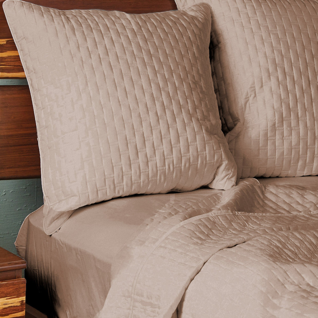 Bamboo Quilted Euro Sham 1 Piece - Champagne - Final Sale/No Returns from BedVoyage