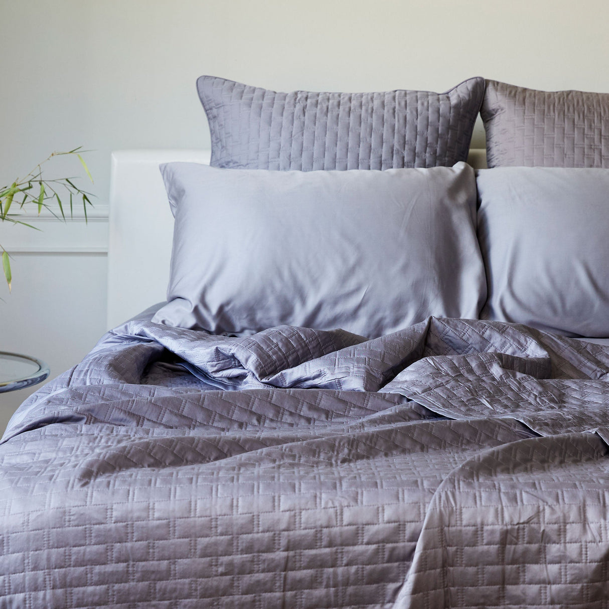 Bamboo Quilted Euro Sham 1 Piece - Platinum from BedVoyage