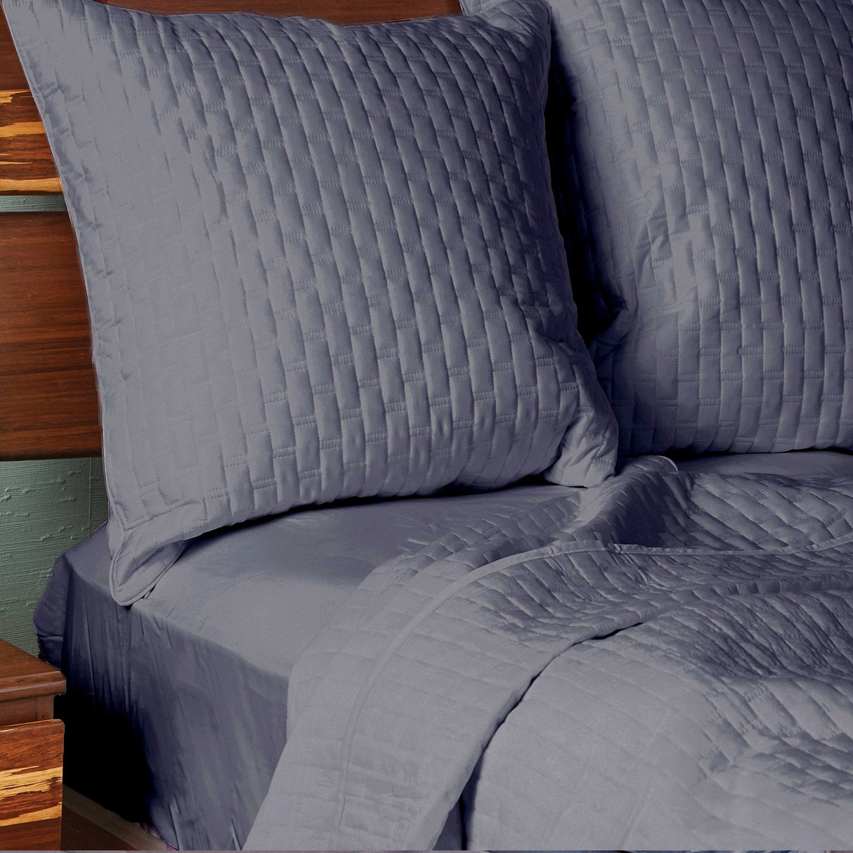 Bamboo Quilted Euro Sham 1 Piece - Platinum from BedVoyage