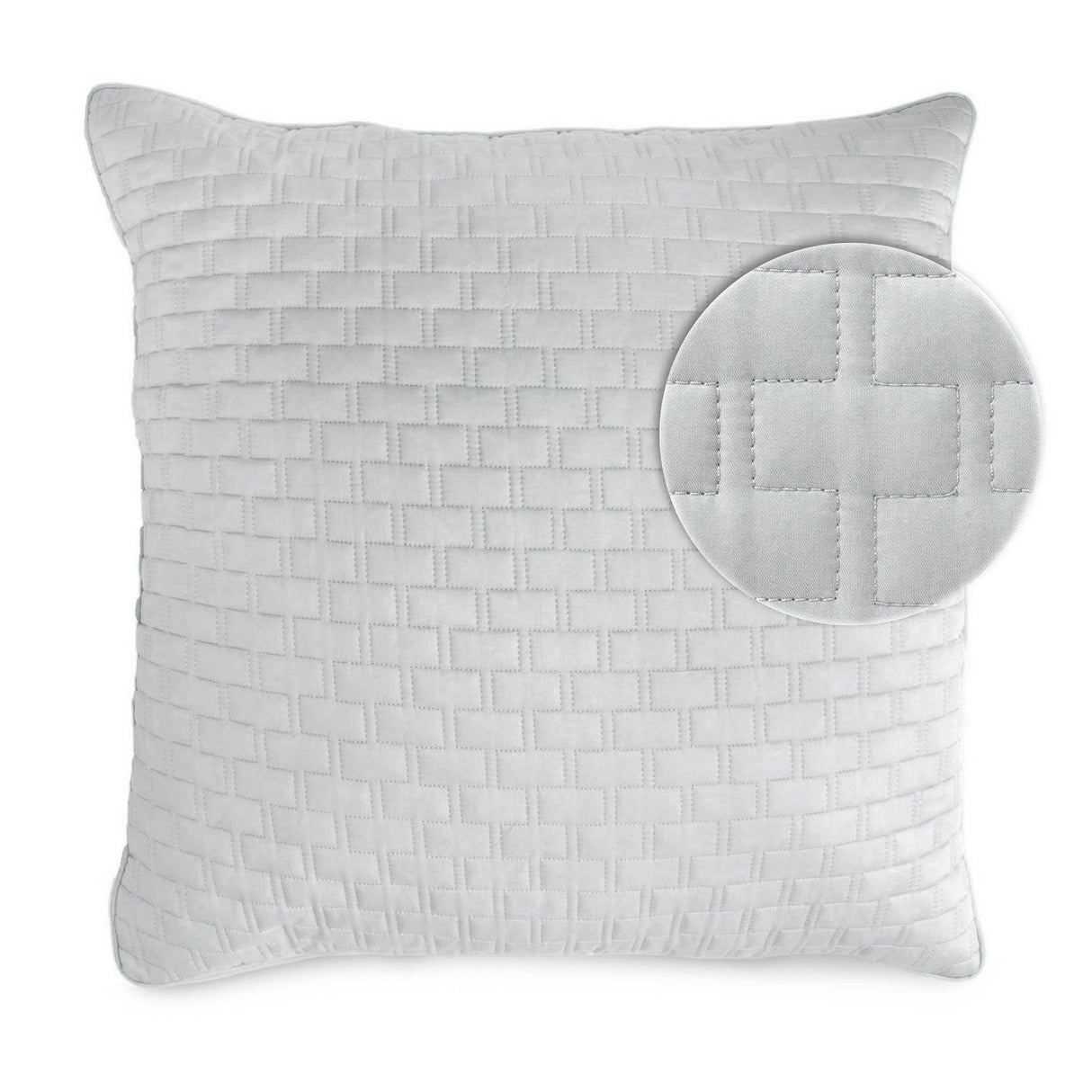 Bamboo Quilted Euro Sham 1 Piece - Stone from BedVoyage