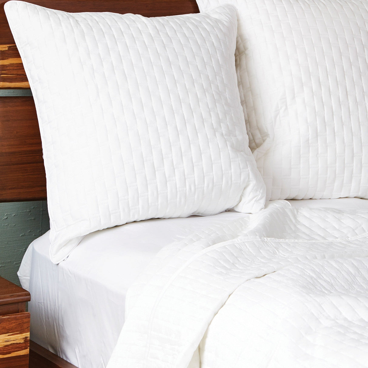 Bamboo Quilted Euro Sham 1 Piece - White from BedVoyage