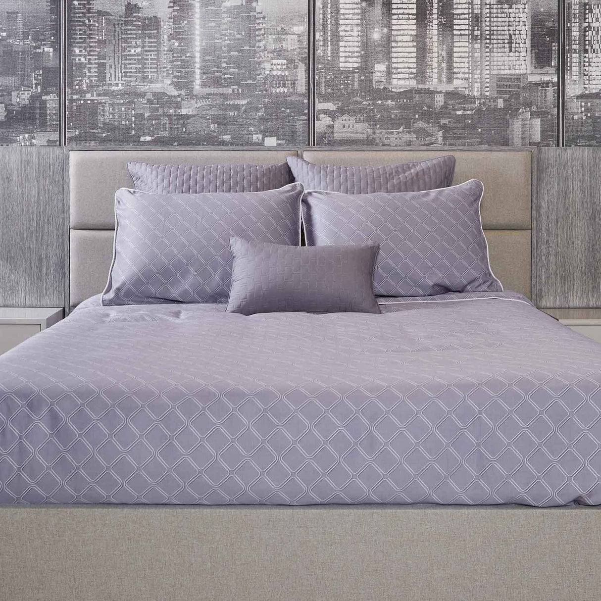 Bamboo Quilted Decorative Pillow - Platinum from BedVoyage