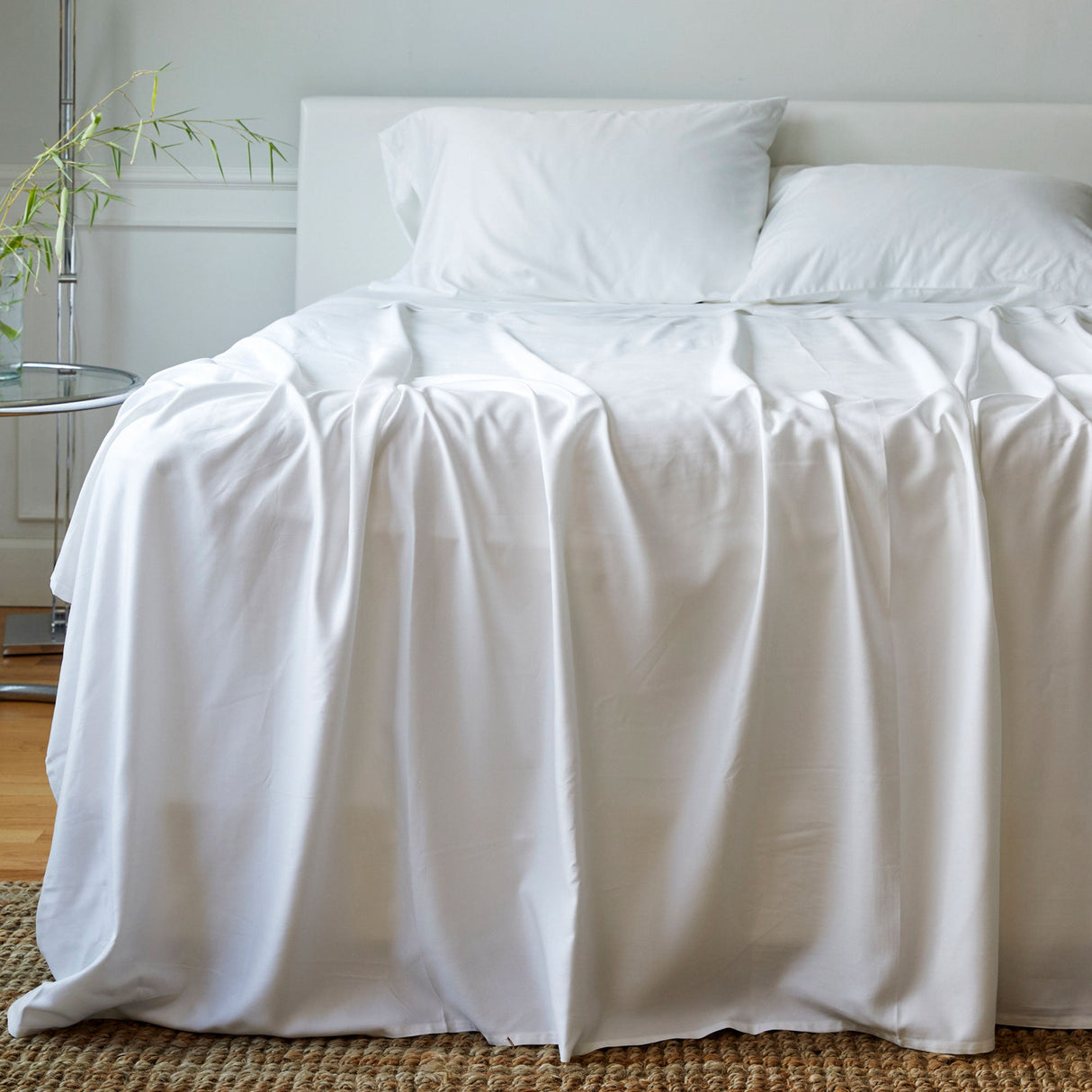 Bamboo Bed Sheet Set - White from BedVoyage