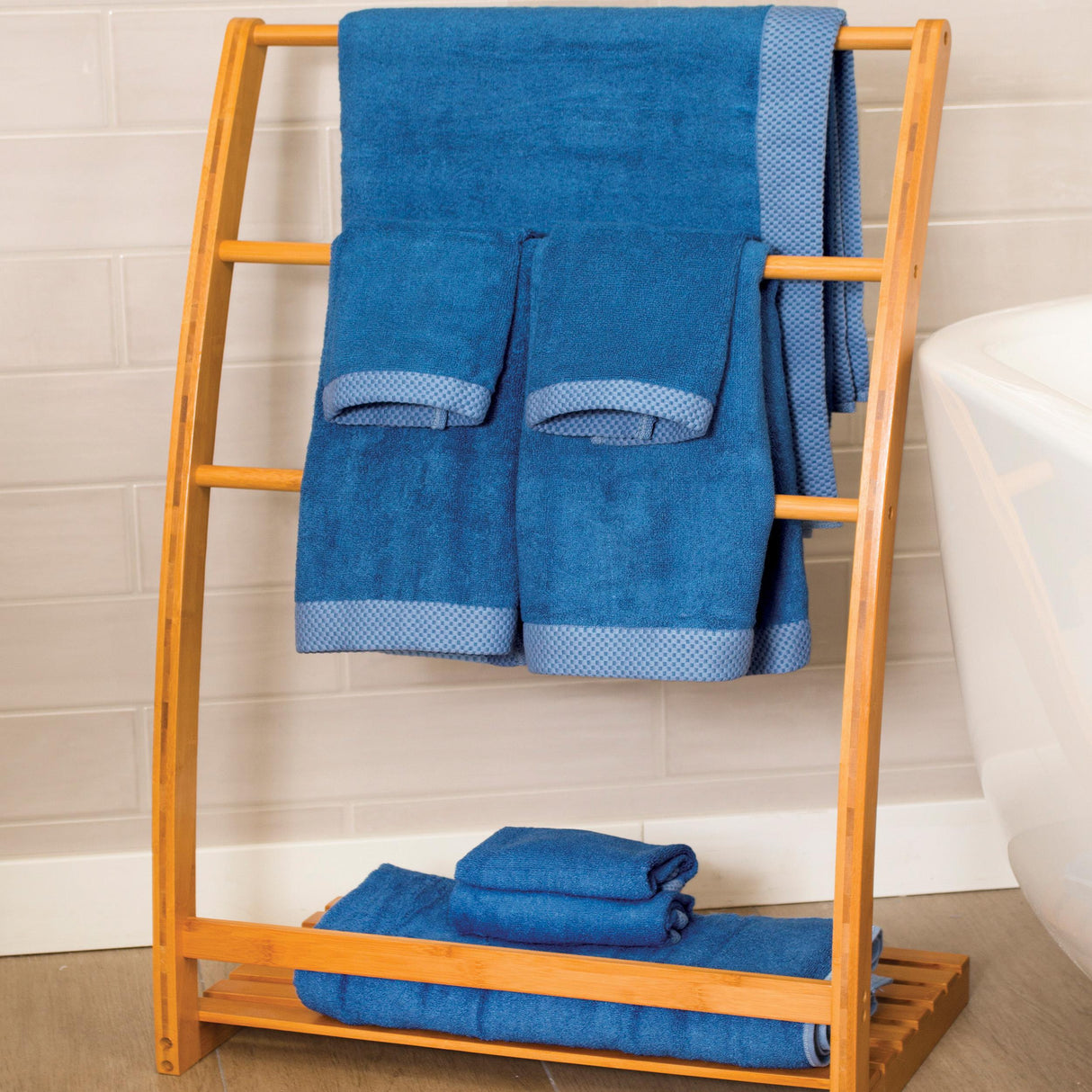 Bamboo 8 Piece Towel Sets - Indigo from BedVoyage