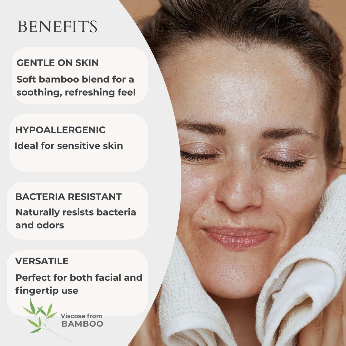 Bamboo Refresh Facial and Fingertip 4pc Towel Set from BedVoyage