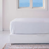 Bamboo Fitted Sheet - White from BedVoyage