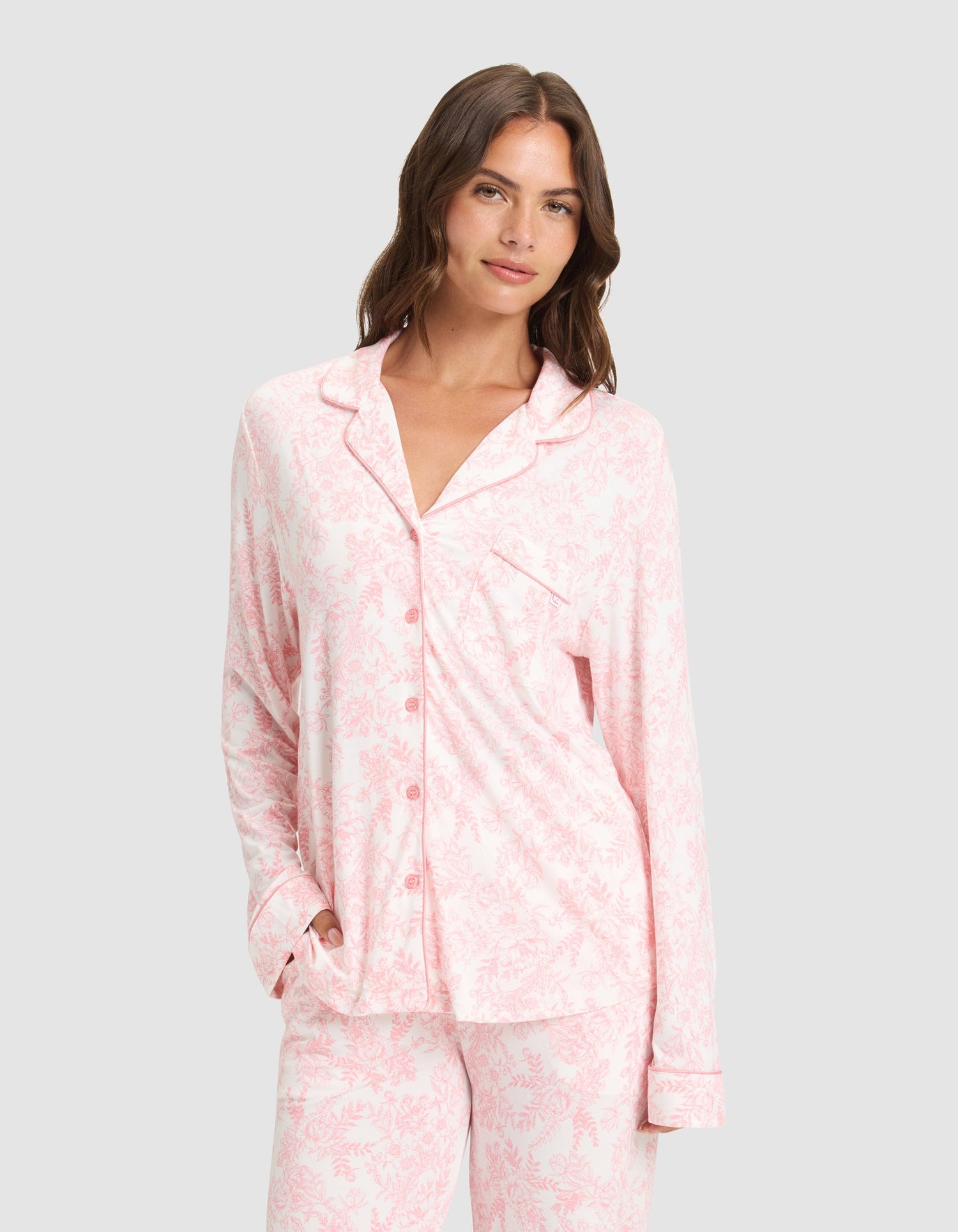 Women's Bamboo Stretch-Knit Long Sleeve Pajama Set from Cozy Earth