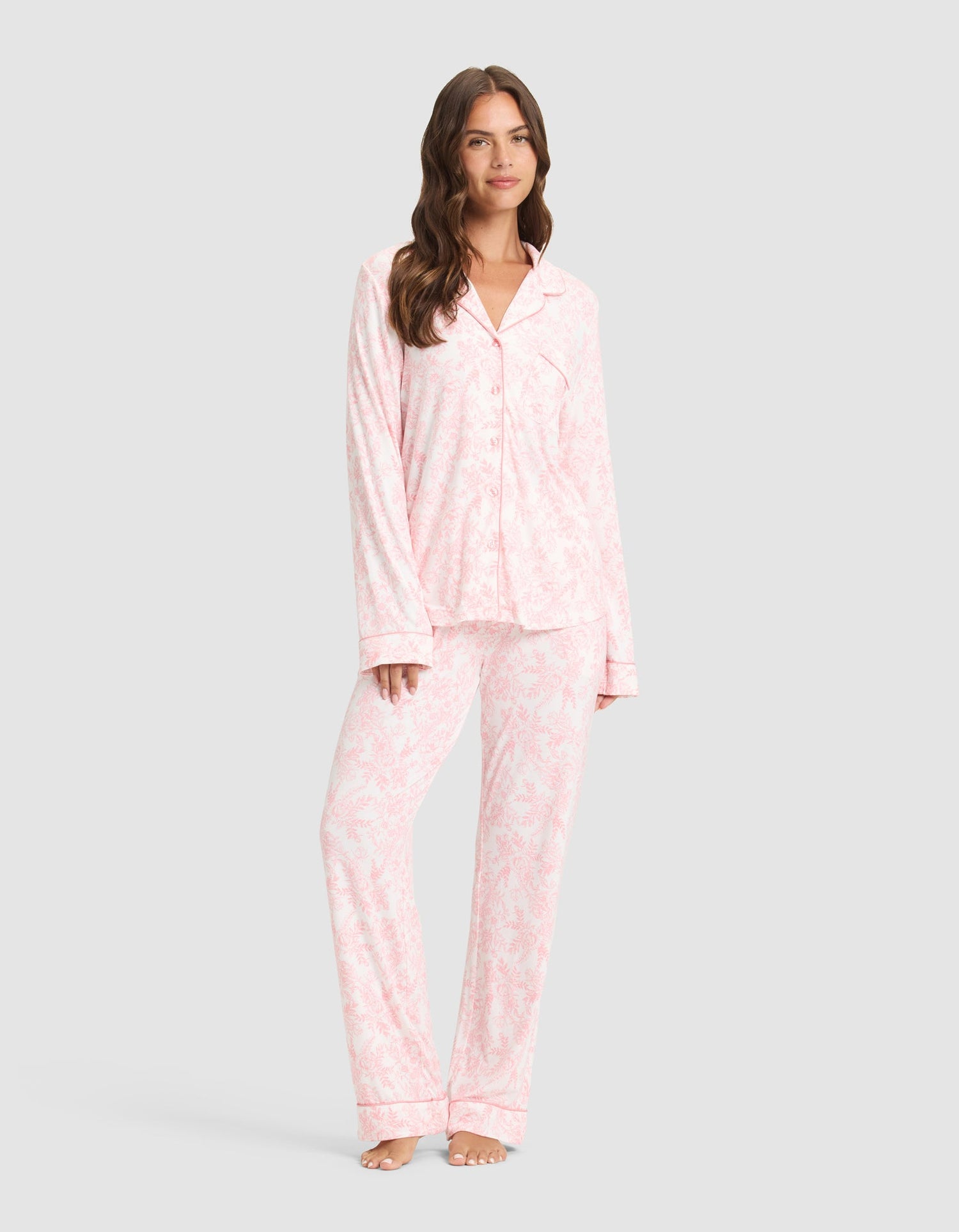 Women's Bamboo Stretch-Knit Long Sleeve Pajama Set from Cozy Earth