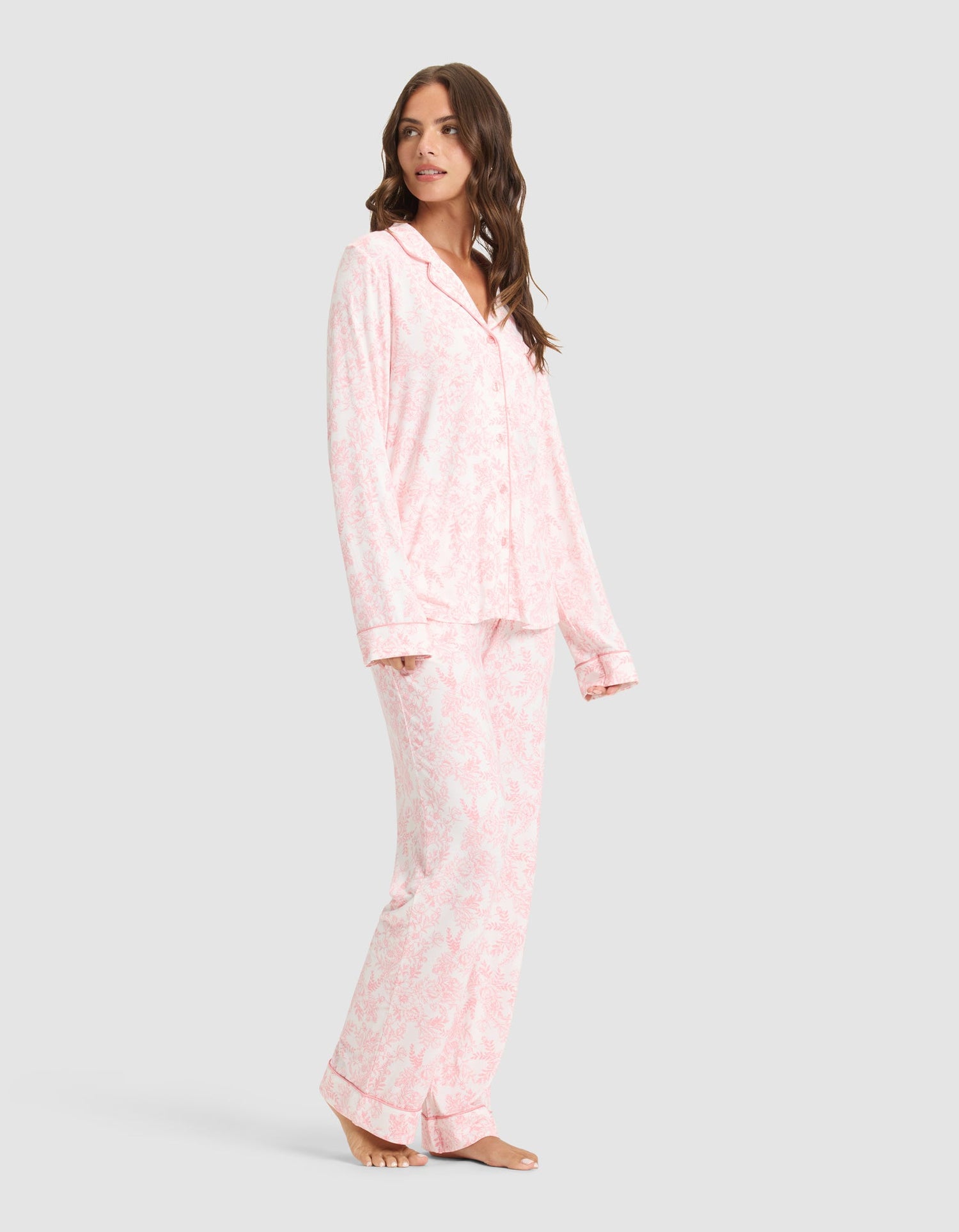 Women's Bamboo Stretch-Knit Long Sleeve Pajama Set from Cozy Earth