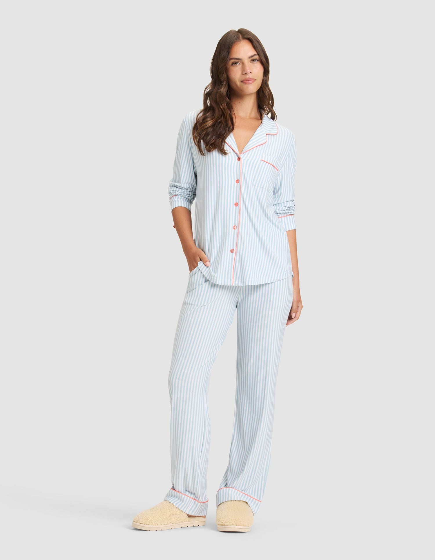 Women's Bamboo Stretch-Knit Long Sleeve Pajama Set from Cozy Earth
