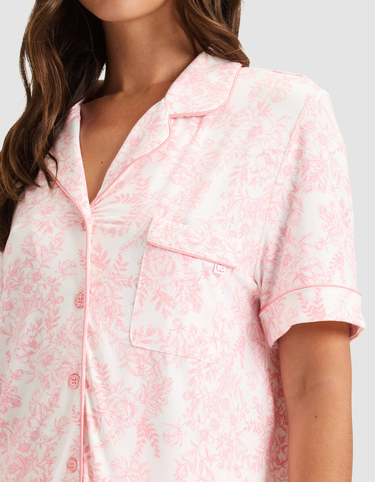 Women's Bamboo Stretch-Knit Short Sleeve & Pant Pajama Set from Cozy Earth